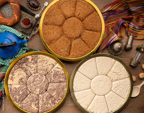 types of halva on the table