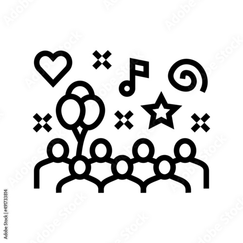 entertainment in amusement park line icon vector. entertainment in amusement park sign. isolated contour symbol black illustration