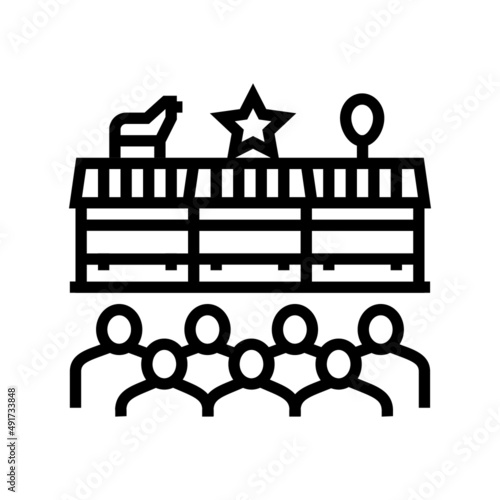 fairground amusement park line icon vector. fairground amusement park sign. isolated contour symbol black illustration