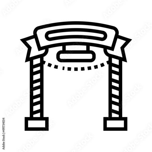 entrance in amusement park line icon vector. entrance in amusement park sign. isolated contour symbol black illustration