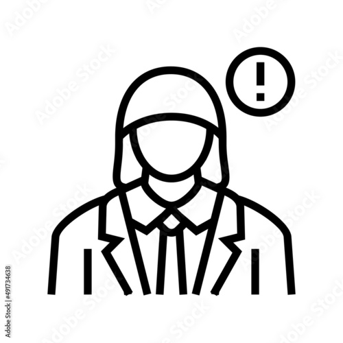 white-collar crime line icon vector. white-collar crime sign. isolated contour symbol black illustration
