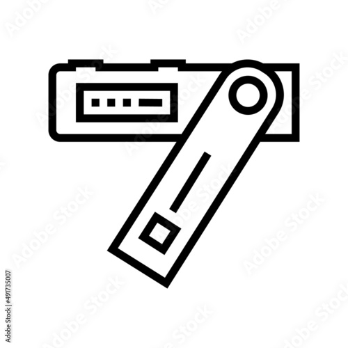 crypto digital device line icon vector. crypto digital device sign. isolated contour symbol black illustration