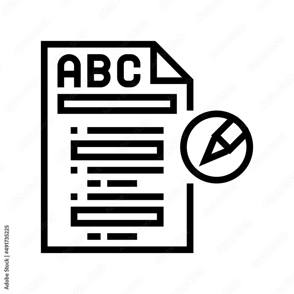 grammar english line icon vector. grammar english sign. isolated contour symbol black illustration grammar english line icon vector. grammar english sign. isolated contour symbol black illustration