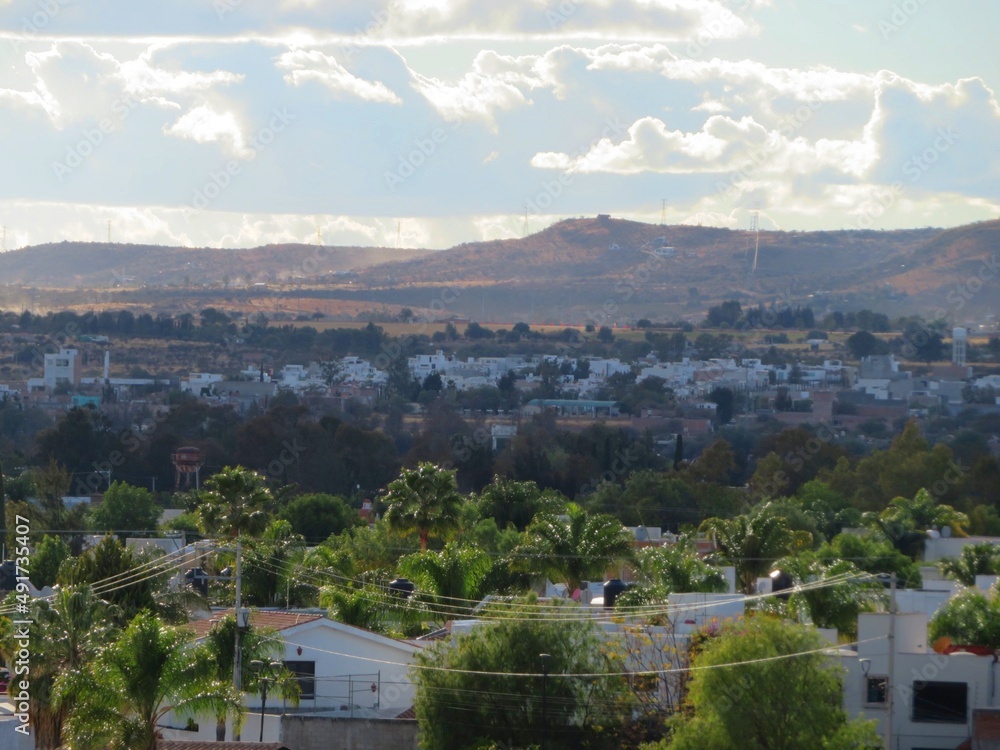 view of the city and mountains, Aguascalientes, Mexico