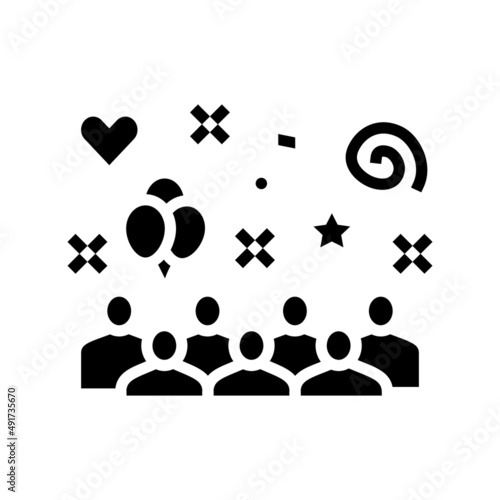 entertainment in amusement park glyph icon vector. entertainment in amusement park sign. isolated contour symbol black illustration