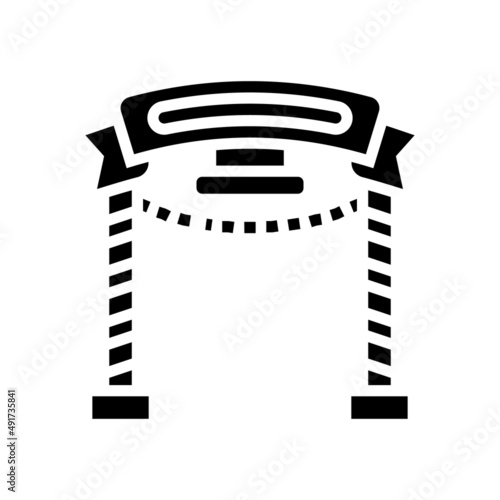 entrance in amusement park glyph icon vector. entrance in amusement park sign. isolated contour symbol black illustration