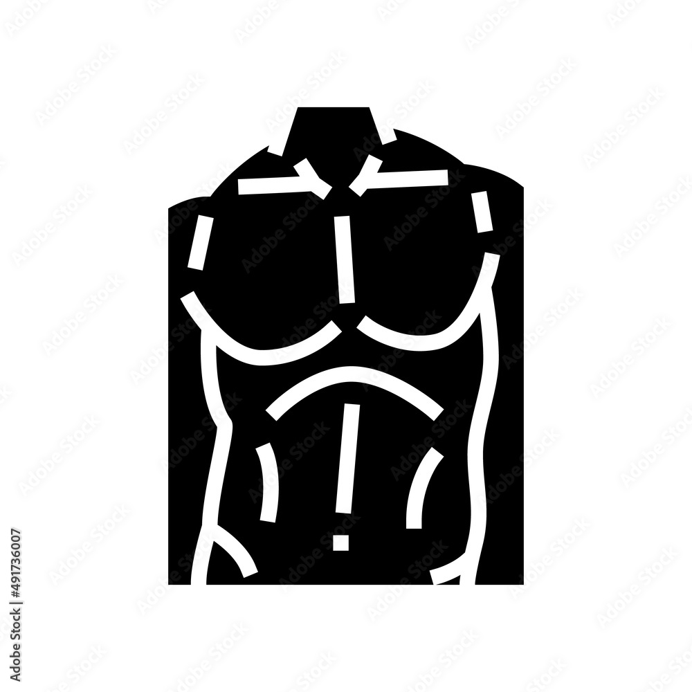 torso body glyph icon vector. torso body sign. isolated contour symbol black illustration torso body glyph icon vector. torso body sign. isolated contour symbol black illustration