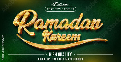 Editable text style effect - Ramadan Kareem text style theme.
