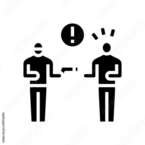 criminal attempt and conspiracy glyph icon vector. criminal attempt and conspiracy sign. isolated contour symbol black illustration