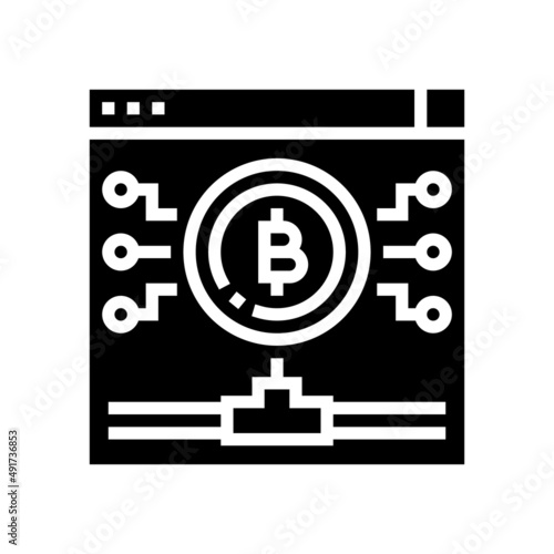 digital token glyph icon vector. digital token sign. isolated contour symbol black illustration