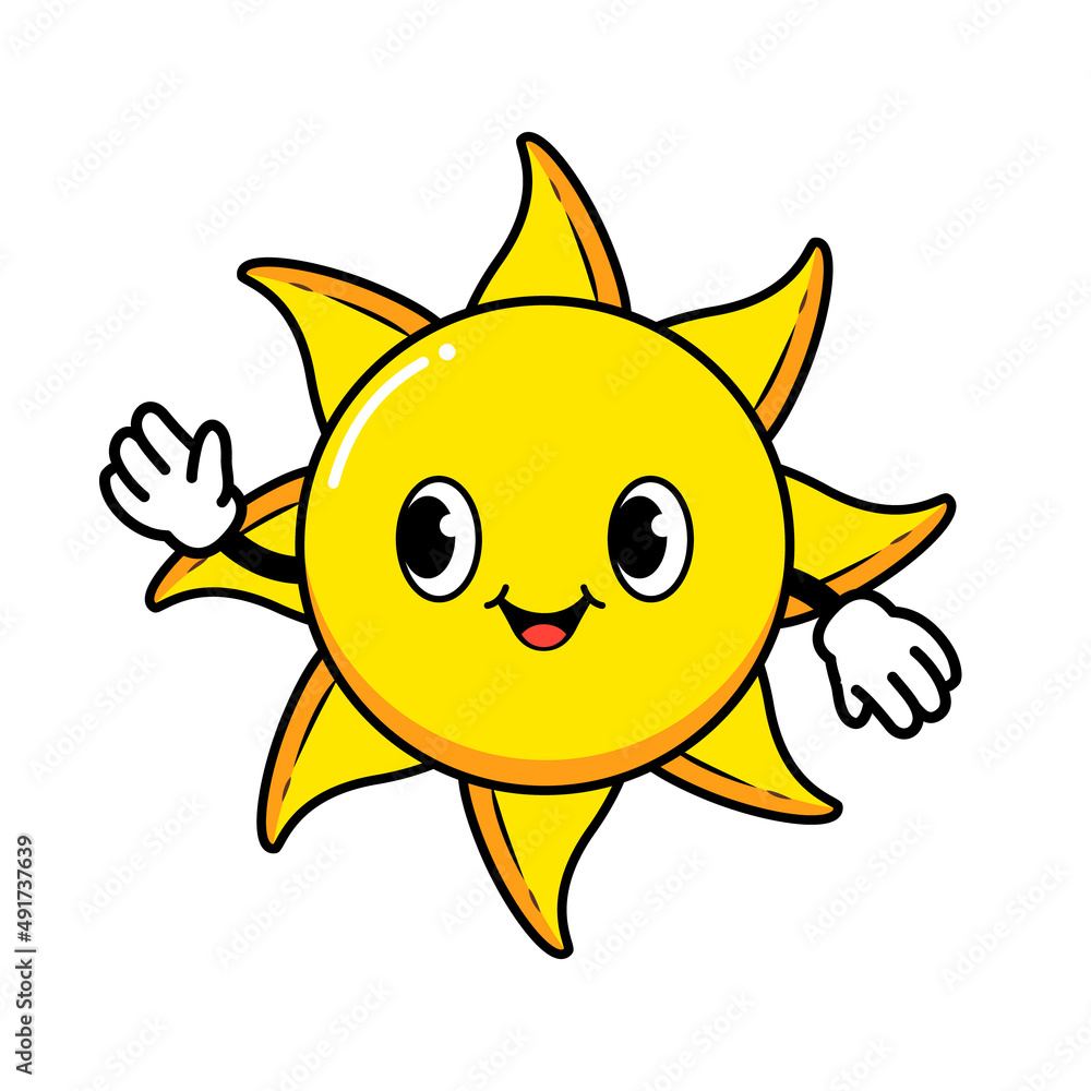 cute sun cartoon for children book