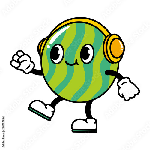 cute watermelon cartoon for children book
