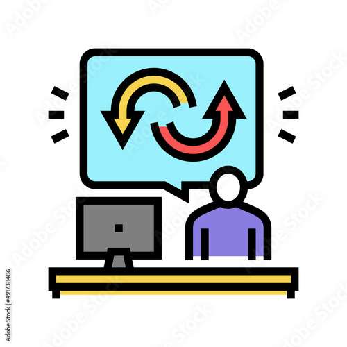 behavior user color icon vector. behavior user sign. isolated symbol illustration