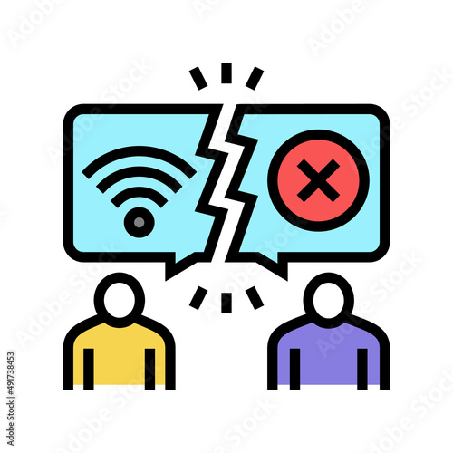 digital divide color icon vector. digital divide sign. isolated symbol illustration