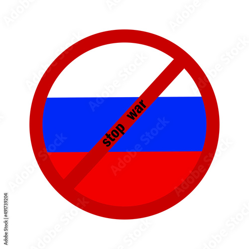 Free Download Stop sign russia. Ukrainian-russian military crisis. Vector illustration. stock image.  - GFXLoad