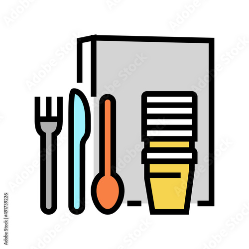 polystyrene thermoplastic color icon vector. polystyrene thermoplastic sign. isolated symbol illustration