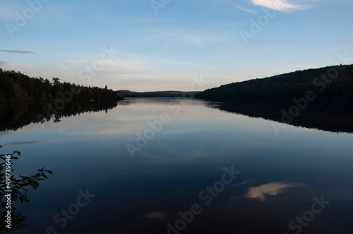 sunset over the lake