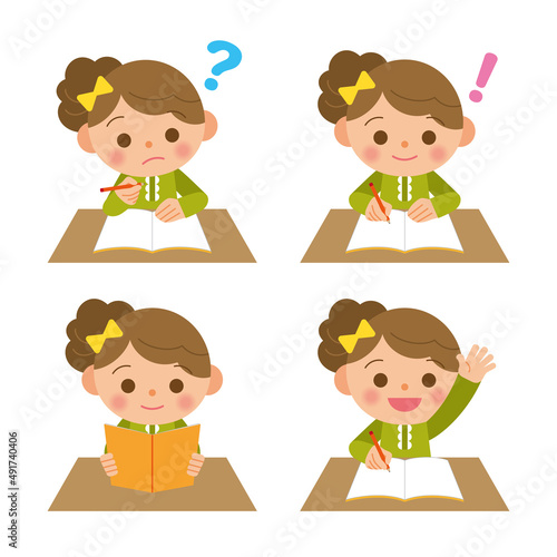勉強している子供