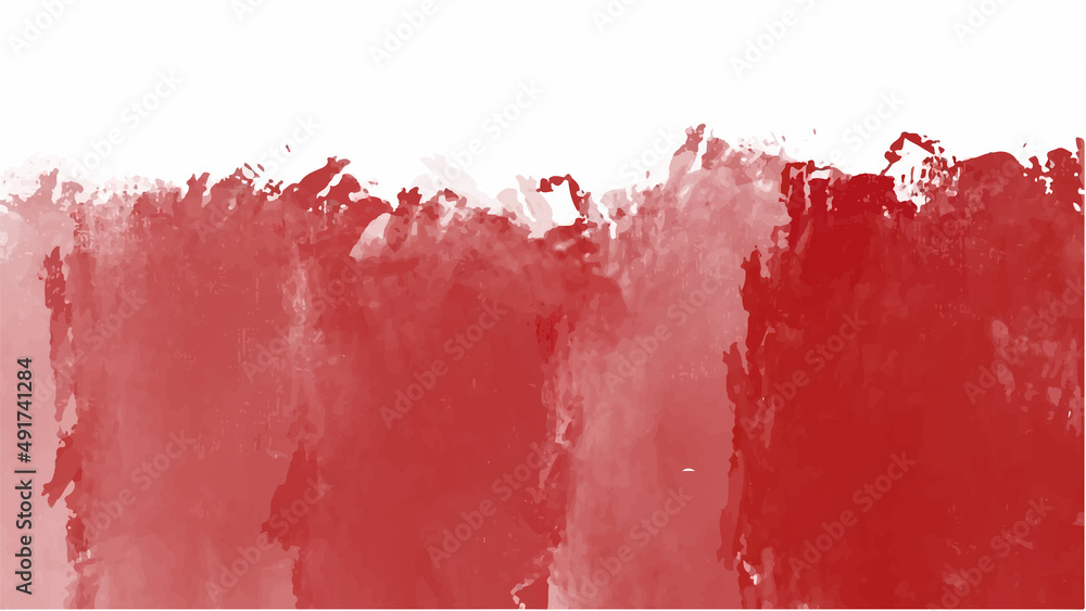 Red watercolor background for your design, watercolor background concept, vector.