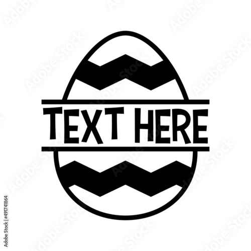 Vector Easter Egg Name Frame