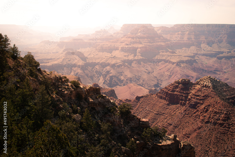 Overlook view of Grand Canyon National Park Arizona