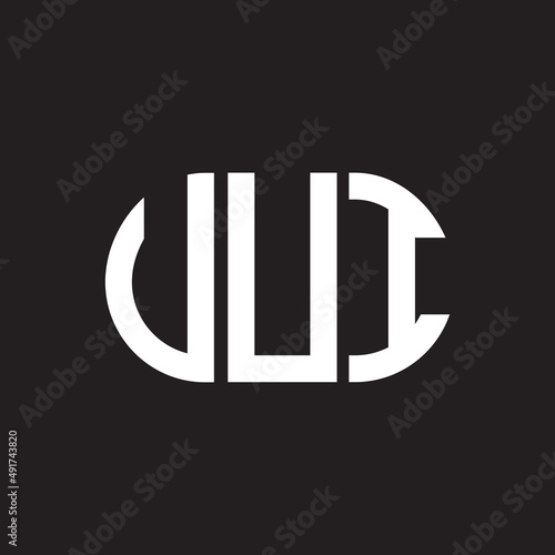 UUI letter logo design on black background. UUI creative initials letter logo concept. UUI letter design.