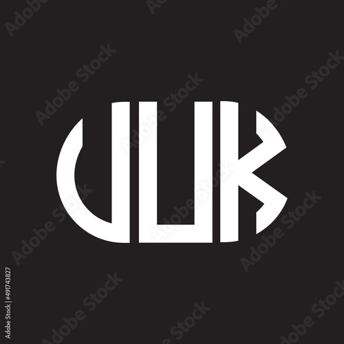 UUK letter logo design on black background. UUK creative initials letter logo concept. UUK letter design.