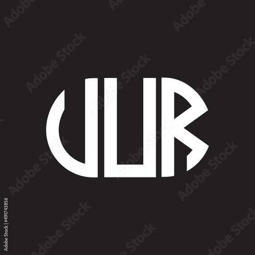 UUR letter logo design on black background. UUR creative initials letter logo concept. UUR letter design. photo