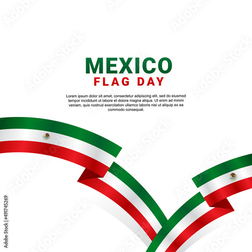 Mexico Flagl Day Design Background For Greeting Moment
