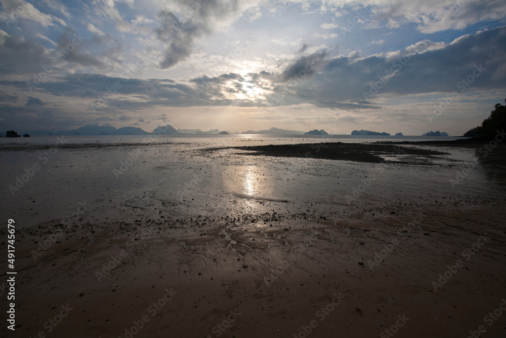 Sunrise over the Tropical Beach in Southern Thailand Sunrise over the Tropical Beach in Southern Thailand