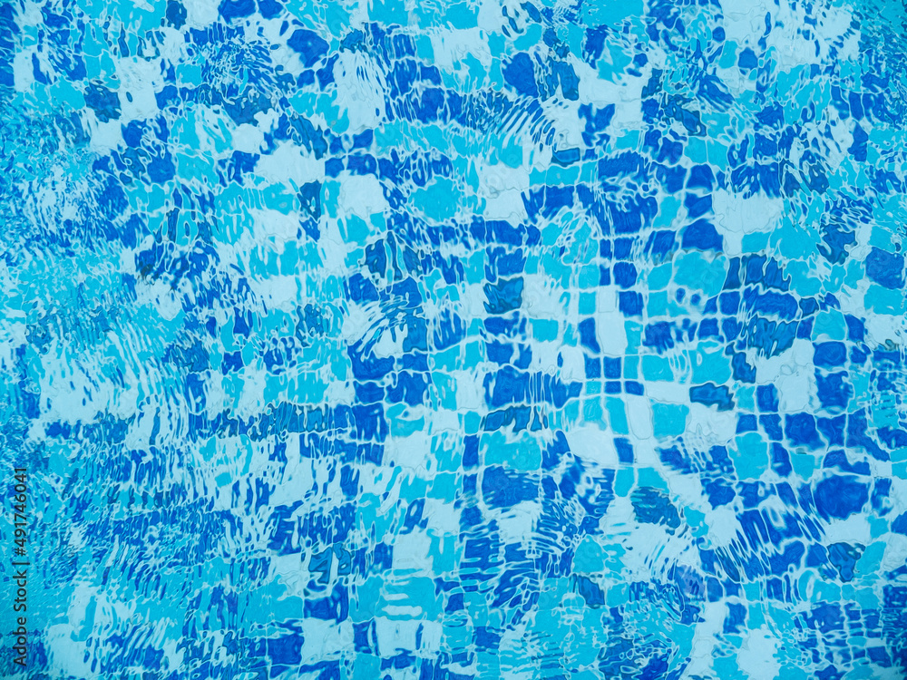Variation of mosaic tiles in water Variation of mosaic tiles in water