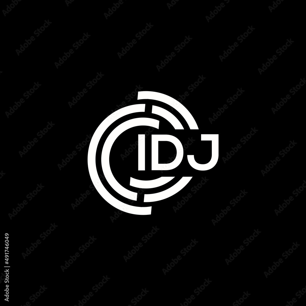IDJ letter logo design on black background. IDJ creative initials letter logo concept. IDJ letter design. IDJ letter logo design on black background. IDJ creative initials letter logo concept. IDJ letter design.