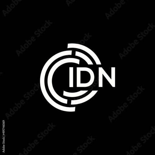 IDN letter logo design on black background. IDN creative initials letter logo concept. IDN letter design. photo