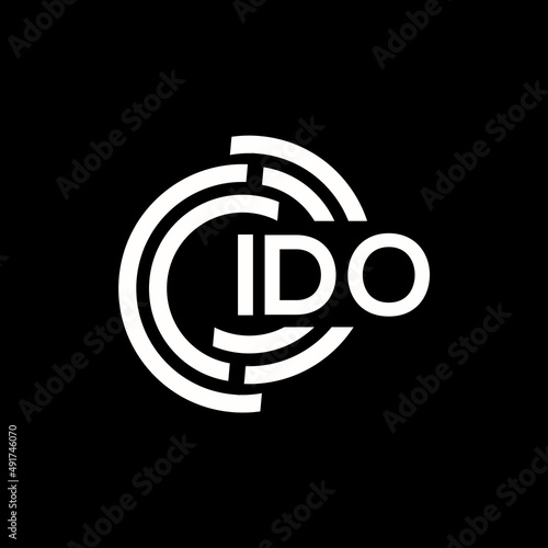 IDO letter logo design on black background. IDO creative initials letter logo concept. IDO letter design. photo