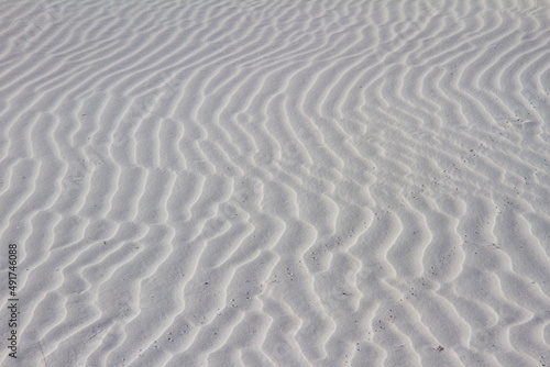 white sand ripples in the sand
