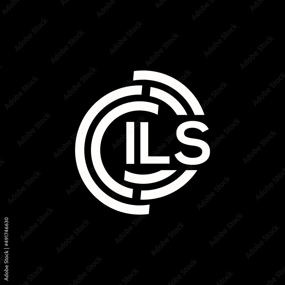 ILS letter logo design. ILS monogram initials letter logo concept. ILS letter design in black background. ILS letter logo design. ILS monogram initials letter logo concept. ILS letter design in black background.