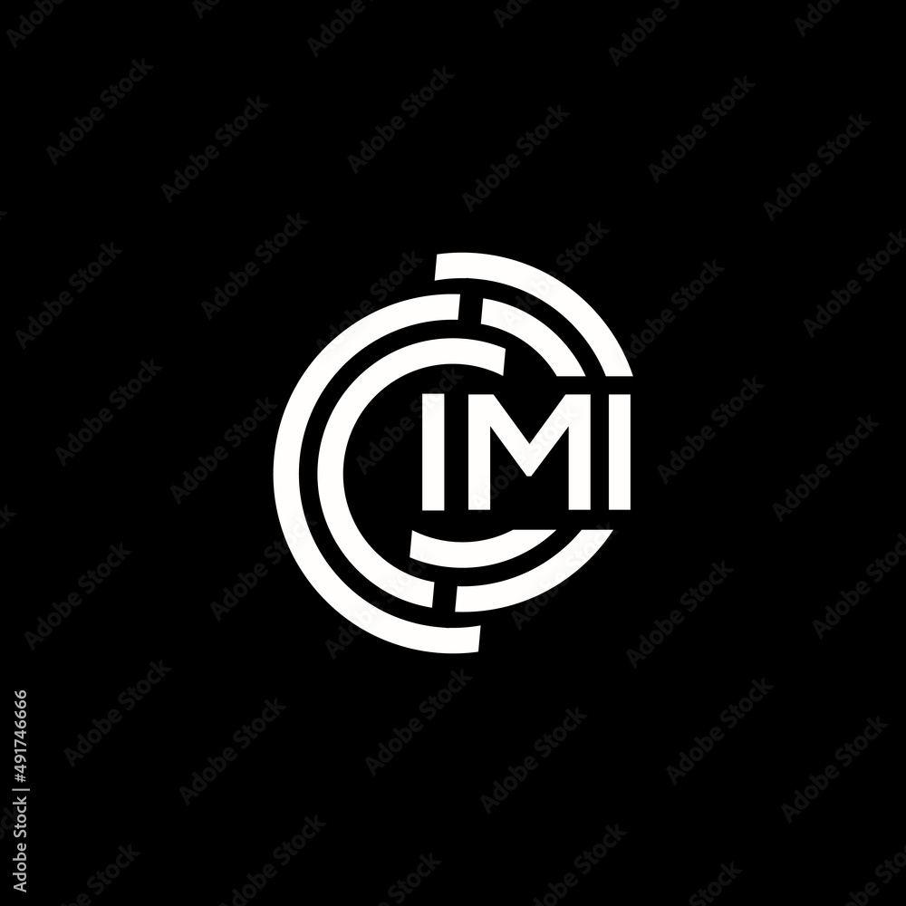 IMI letter logo design. IMI monogram initials letter logo concept. IMI letter design in black background. - obrazy, fototapety, plakaty 