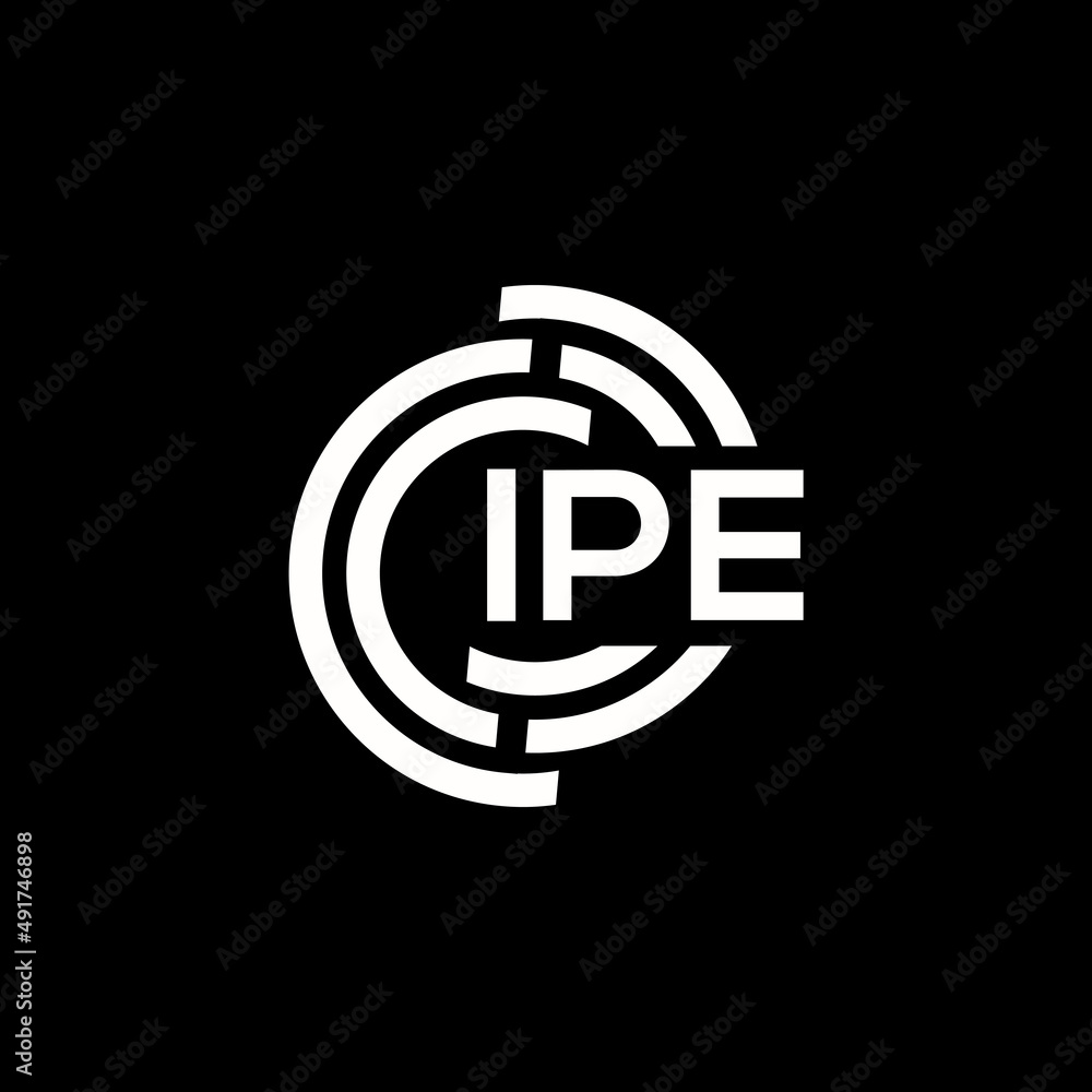 IPE letter logo design. IPE monogram initials letter logo concept. IPE letter design in black background. IPE letter logo design. IPE monogram initials letter logo concept. IPE letter design in black background.