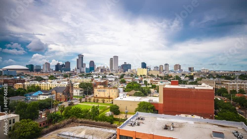 New Orleans, Louisiana, USA downtown city skyline. photo
