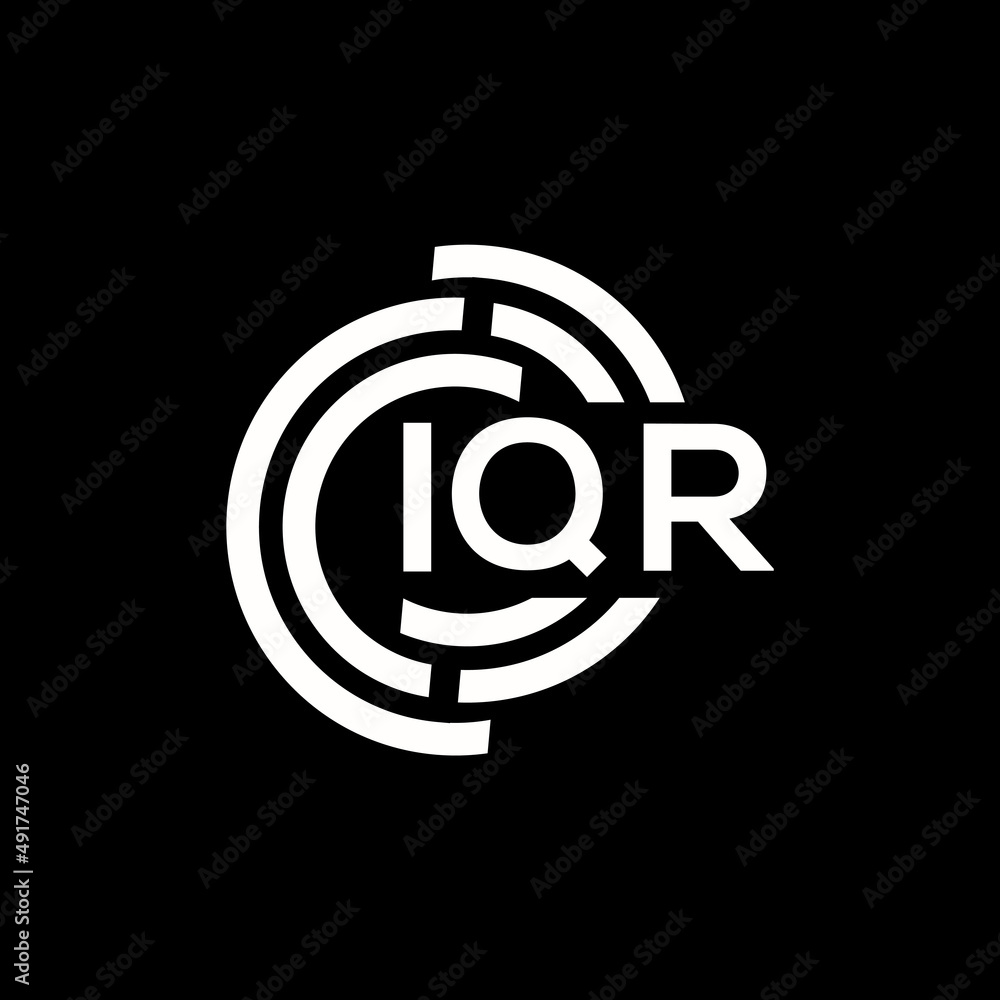 IQR letter logo design. IQR monogram initials letter logo concept. IQR letter design in black background. IQR letter logo design. IQR monogram initials letter logo concept. IQR letter design in black background.