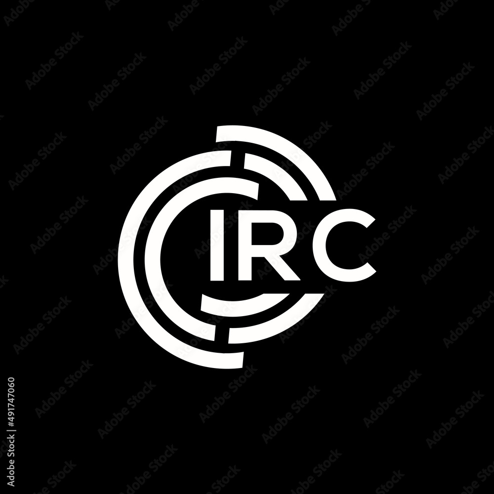 IRC letter logo design. IRC monogram initials letter logo concept. IRC letter design in black background. IRC letter logo design. IRC monogram initials letter logo concept. IRC letter design in black background.
