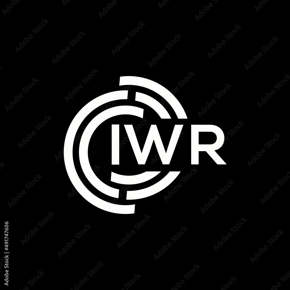 IWR letter logo design. IWR monogram initials letter logo concept. IWR letter design in black background. IWR letter logo design. IWR monogram initials letter logo concept. IWR letter design in black background.