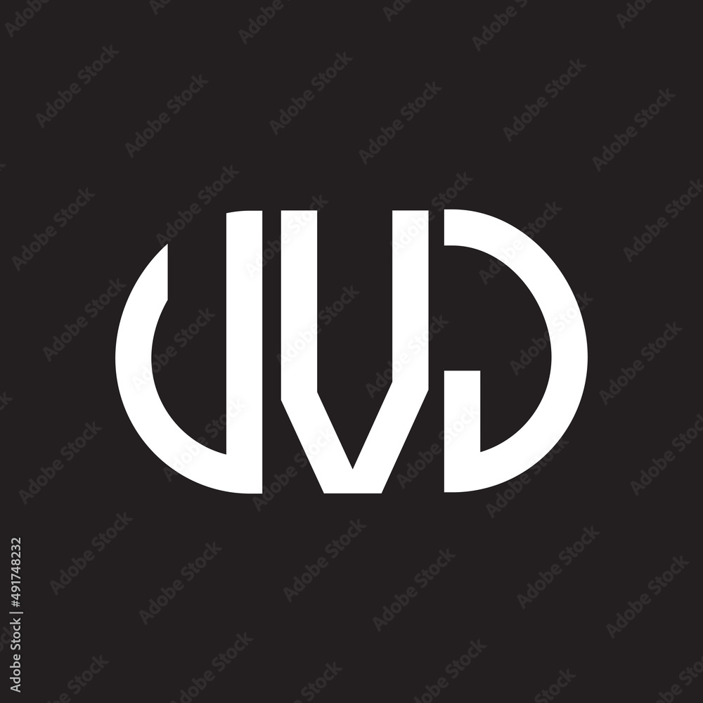 UVJ letter logo design on black background. UVJ creative initials letter logo concept. UVJ letter design. UVJ letter logo design on black background. UVJ creative initials letter logo concept. UVJ letter design.