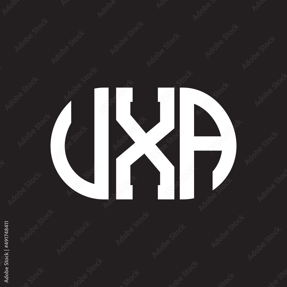 UXA letter logo design on black background. UXA creative initials letter logo concept. UXA letter design. UXA letter logo design on black background. UXA creative initials letter logo concept. UXA letter design.