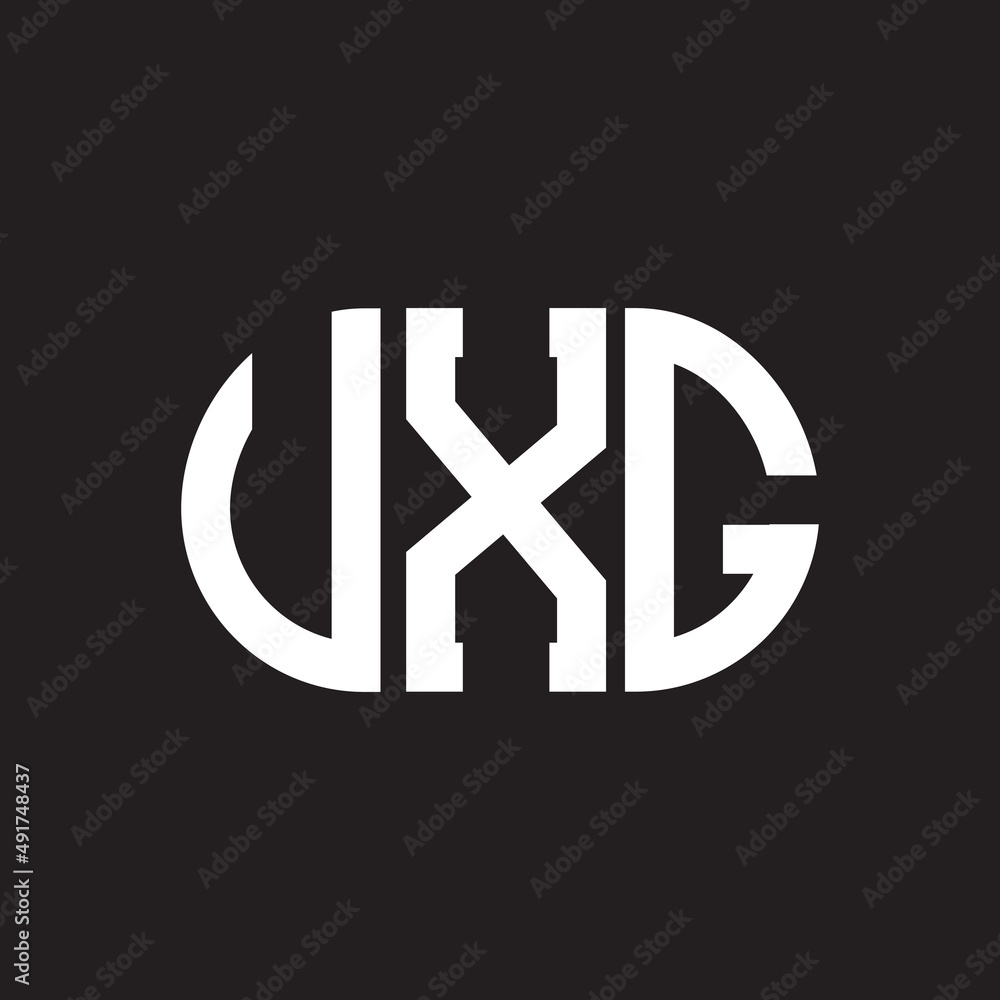 UXG letter logo design on black background. UXG creative initials letter logo concept. UXG letter design. UXG letter logo design on black background. UXG creative initials letter logo concept. UXG letter design.