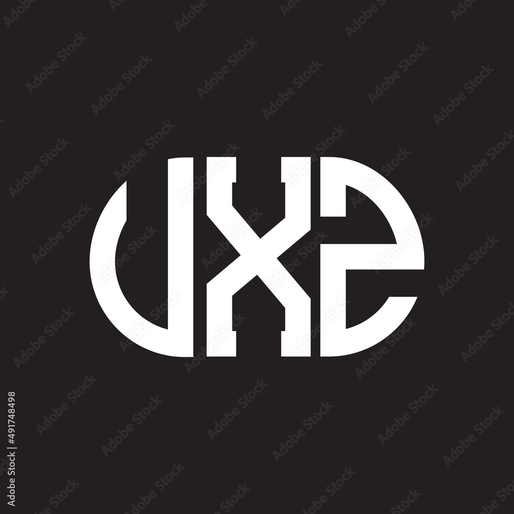 Obraz premium UXZ letter logo design on black background. UXZ creative initials letter logo concept. UXZ letter design.