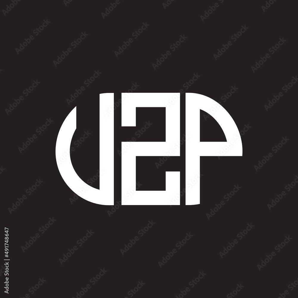 UZP letter logo design on black background. UZP creative initials letter logo concept. UZP letter design. UZP letter logo design on black background. UZP creative initials letter logo concept. UZP letter design.