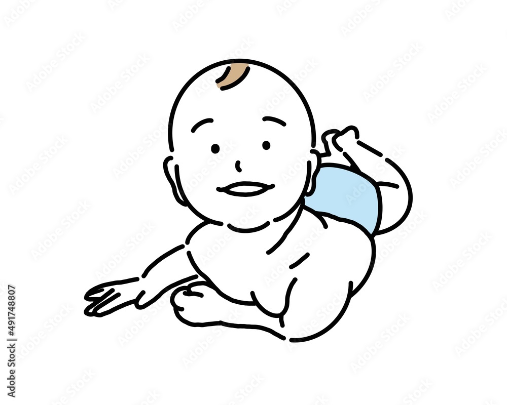 うつ伏せでこちらを見上げる赤ちゃん うつ伏せでこちらを見上げる赤ちゃん