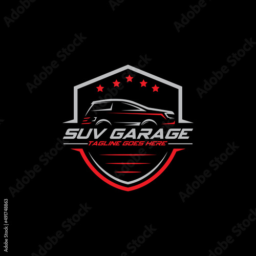 SUV modification car logo shield designs, Perfect logo for automotive or car modification club