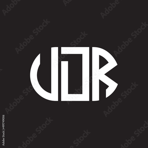 VDR letter logo design. VDR monogram initials letter logo concept. VDR letter design in black background. photo